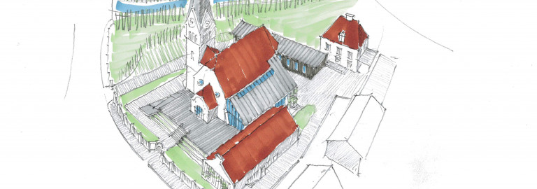 Skizze neues Gemeindehaus
